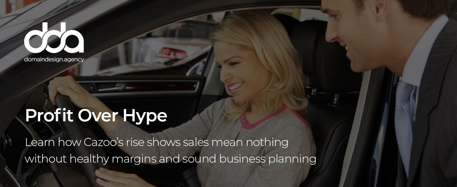 Cazoo car collection centre showing forecourt